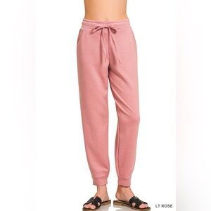 Zenana Drawstring Scuba Joggers with Pockets